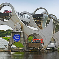Buy canvas prints of The amazing Falkirk Wheel by David Mather
