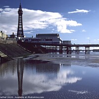 Buy canvas prints of Tide's out at Blackpool by David Mather