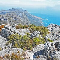 Buy canvas prints of The South African coast from Table Mountain by David Mather