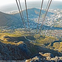 Buy canvas prints of Down the cable car from Table Mountain by David Mather