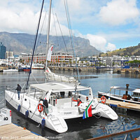 Buy canvas prints of Cape Town Marina and Table Mountain by David Mather