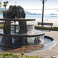Buy canvas prints of Fountain at St. Brelade's Bay, Jersey, Channel Islamds by David Mather