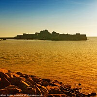 Buy canvas prints of Sunset at St. Hellier, Jersey, Channel Islands by David Mather