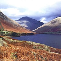 Buy canvas prints of Wastwater and Great Gable, Cumbria by David Mather