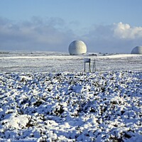 Buy canvas prints of RAF Fylingdales 'Golf Balls' early warning system in 1994 by David Mather