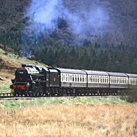 Buy canvas prints of Steaming through the Hole of Horcum by David Mather