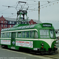 Buy canvas prints of Blackpool tram to Cleveleys by David Mather