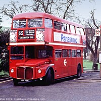 Buy canvas prints of London red bus by David Mather