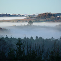 Buy canvas prints of Cotswold cloud inversion by Simon Johnson