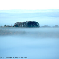 Buy canvas prints of Cotswold Inversion and morning mist by Simon Johnson