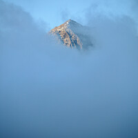 Buy canvas prints of Snowdon in the mist by Simon Johnson
