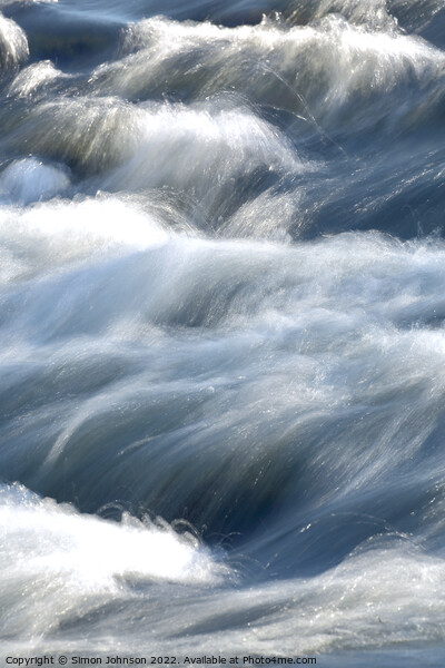 Fast flowing water Picture Board by Simon Johnson