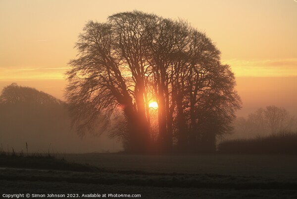 Cotswold  sunrise Picture Board by Simon Johnson