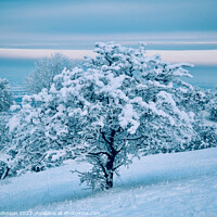 Buy canvas prints of A snow covered landscape by Simon Johnson