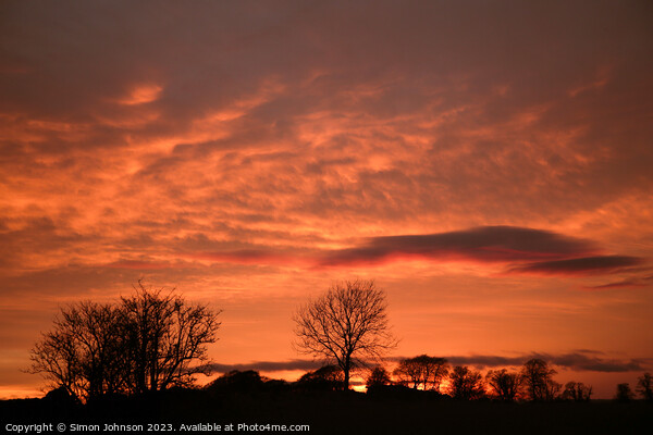 Dawn sunrise  Picture Board by Simon Johnson