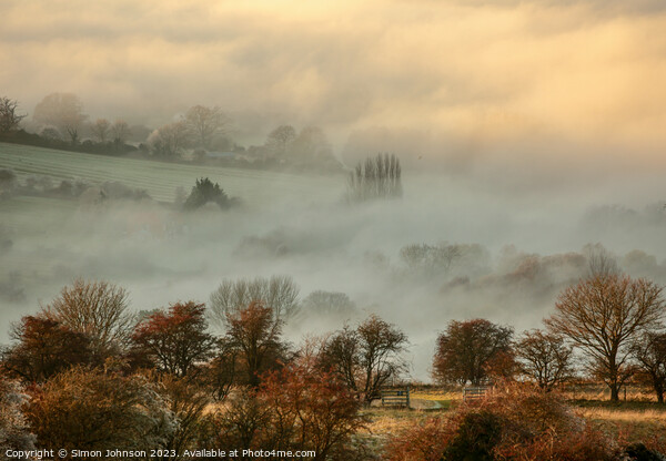 Cotswold fog Picture Board by Simon Johnson