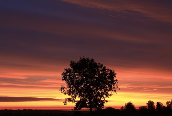Cotswold sunrise Picture Board by Simon Johnson