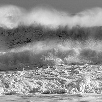 Buy canvas prints of Wind blown Storm wave by Simon Johnson
