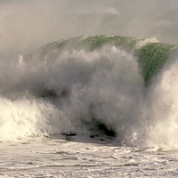 Buy canvas prints of  Cornish Storm Wave by Simon Johnson