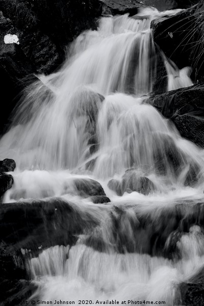 Snowdonia Waterfall Picture Board by Simon Johnson