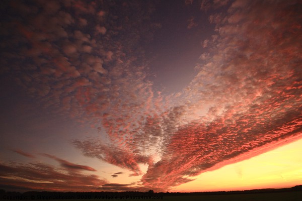 Dramatic  sunrise clouds Picture Board by Simon Johnson