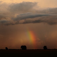 Buy canvas prints of Cotswold rainbow by Simon Johnson