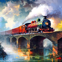 Buy canvas prints of Thunder On The Bridge by Robert Deering