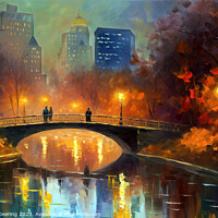 Buy canvas prints of Central Park Bridge by Robert Deering