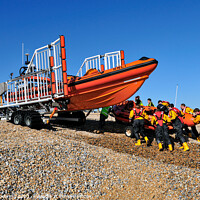 Buy canvas prints of Walmer Lifeboat Recovery by Robert Deering