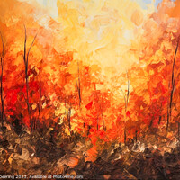 Buy canvas prints of forest wildfire by Robert Deering