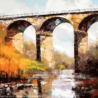 Buy canvas prints of Yarm Viaduct North Yorkshire by Robert Deering