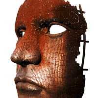 Buy canvas prints of Rusty Iron Mask by Robert Deering