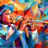 Buy canvas prints of The Jazz Player by Robert Deering