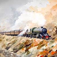 Buy canvas prints of Yorkshire Dales steam Train by Robert Deering