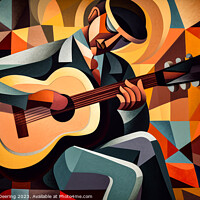 Buy canvas prints of Traditional Guitar Player by Robert Deering