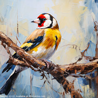 Buy canvas prints of Nature's Goldfinch Beauty by Robert Deering