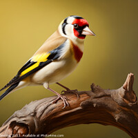 Buy canvas prints of Tranquil Goldfinch Retreat by Robert Deering
