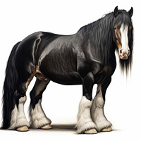 Buy canvas prints of Powerful Shire Horse Grace by Robert Deering