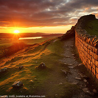 Buy canvas prints of Historic Sunset on Ancient Wall by Robert Deering