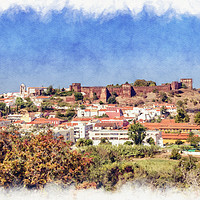 Buy canvas prints of View of Silves in the Portuguese Algarve by Robert Deering