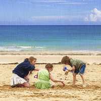 Buy canvas prints of Fun On Margate Beach by Robert Deering