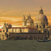 Buy canvas prints of Santa Maria Della Salute Venice by Robert Deering