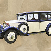 Buy canvas prints of 1929 Rolls Royce Phantom 1 Saloon by Robert Deering