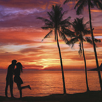 Buy canvas prints of Romance in Paradise by Robert Deering