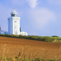 Buy canvas prints of South Foreland Lighthouse Dover by Robert Deering
