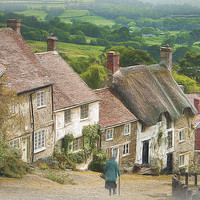 Buy canvas prints of Gold Hill Shaftesbury Dorset by Robert Deering