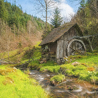Buy canvas prints of Old Mill by the Stream by Robert Deering