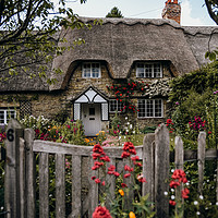 Buy canvas prints of Thatched Cottage, England by Stacy Cartledge
