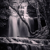 Buy canvas prints of Summerhill Force at Gibson's Cave by Liam Neon