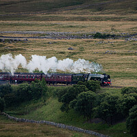 Buy canvas prints of Flying Scotsman approaches Ribblehead by Liam Neon
